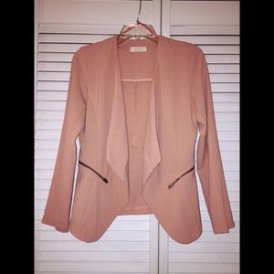Blush-colored blazer